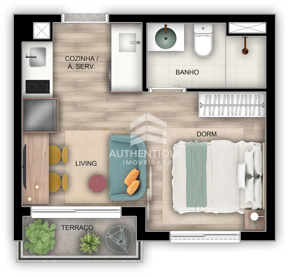 Apartamento, 1 quarto, 24 m² - Foto 51