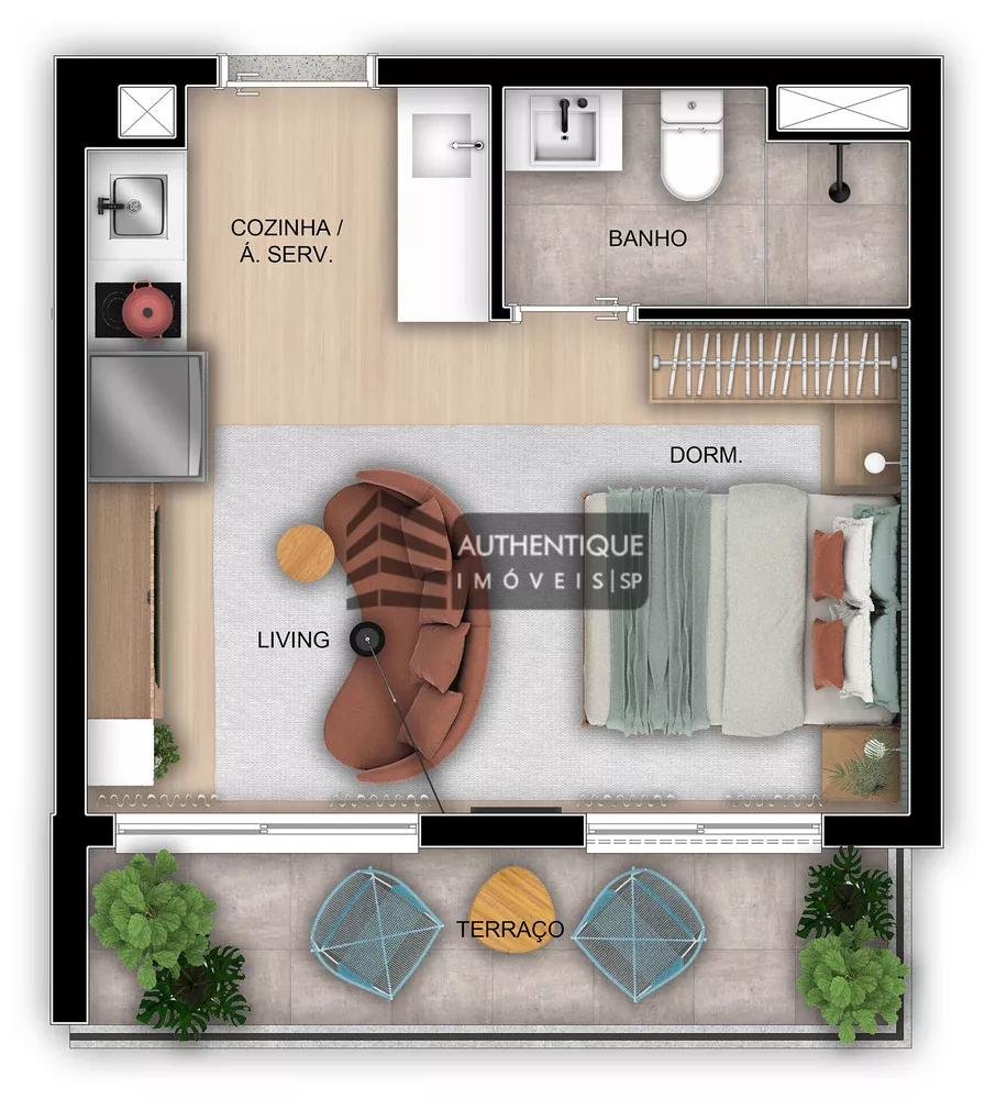 Apartamento à venda com 1 quarto, 24m² - Foto 43