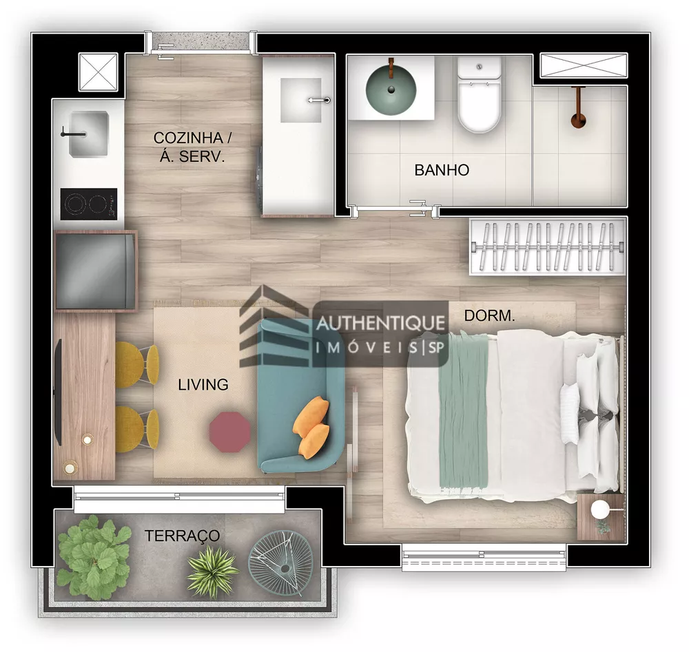 Apartamento à venda com 1 quarto, 24m² - Foto 41