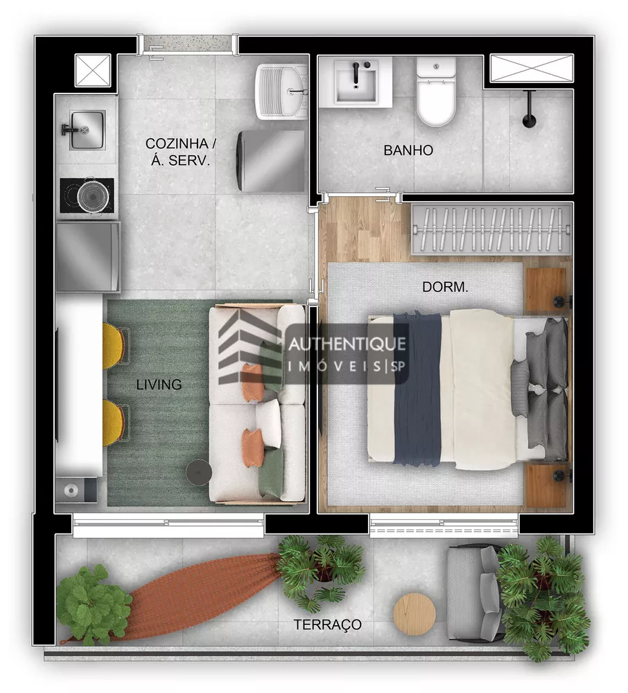 Apartamento à venda com 1 quarto, 24m² - Foto 39