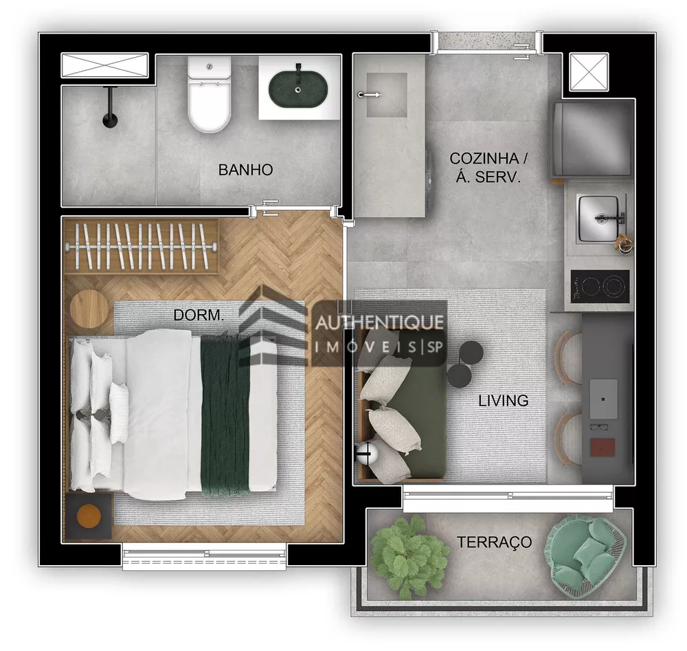 Apartamento à venda com 1 quarto, 24m² - Foto 37