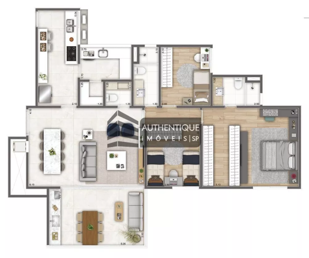Apartamento, 3 quartos, 155 m² - Foto 23