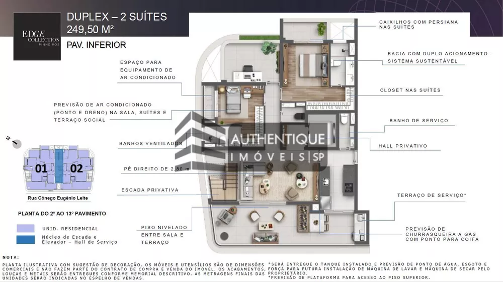 Apartamento à venda com 2 quartos, 145m² - Foto 15