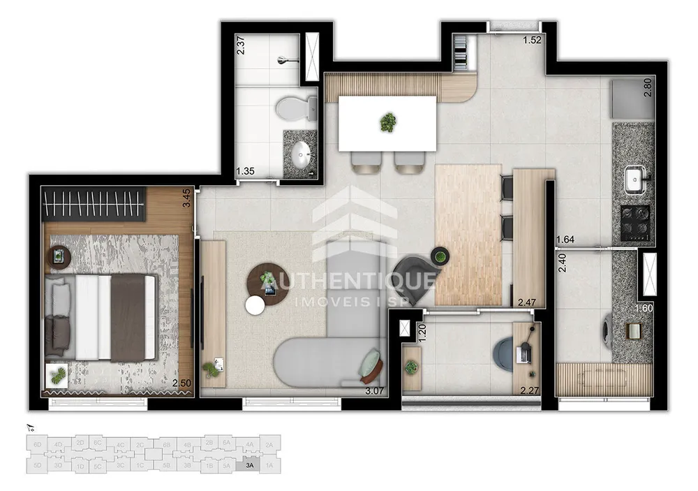 Apartamento, 1 quarto, 45 m² - Foto 10