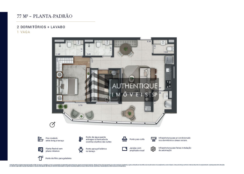 Apartamento, 3 quartos, 107 m² - Foto 1