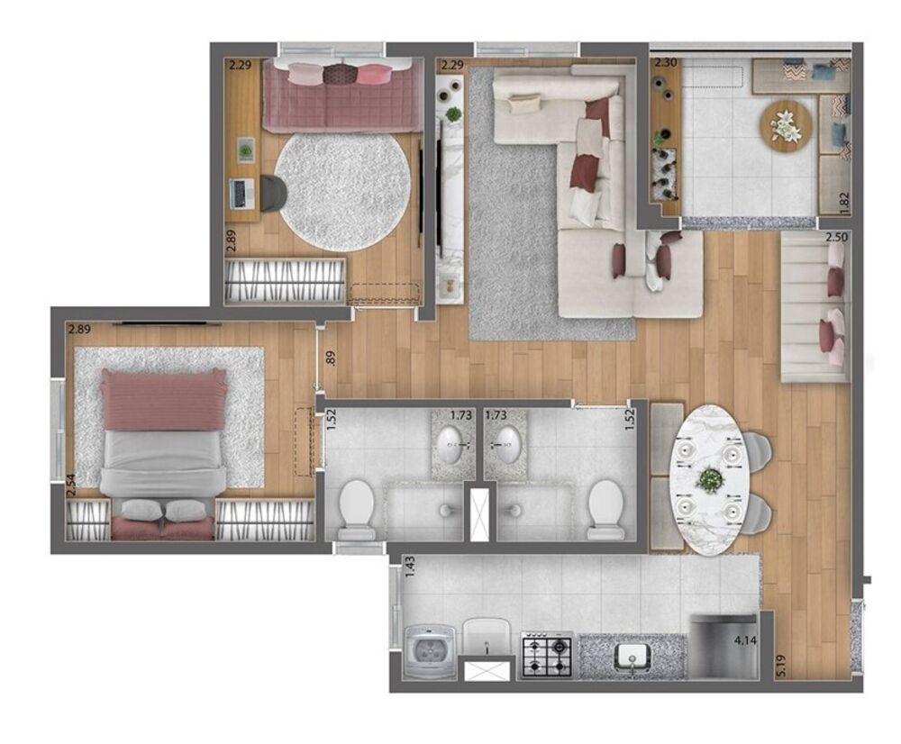 Apartamento, 2 quartos, 46 m² - Foto 29