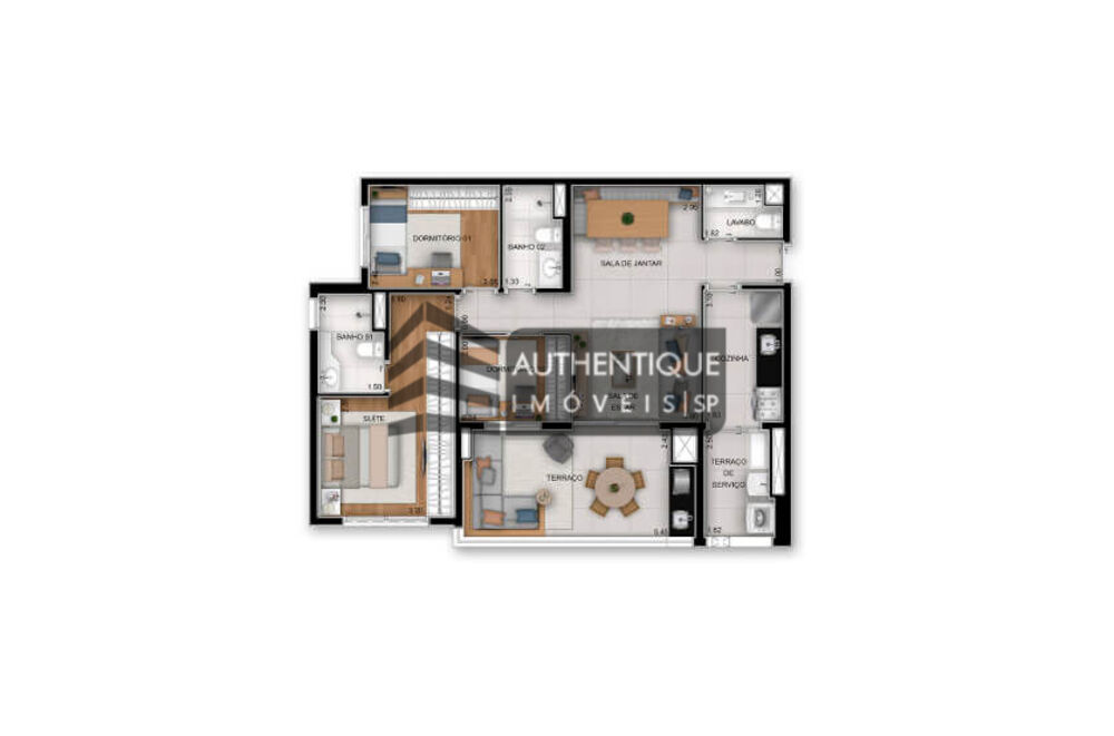 Apartamento, 2 quartos, 65 m² - Foto 1