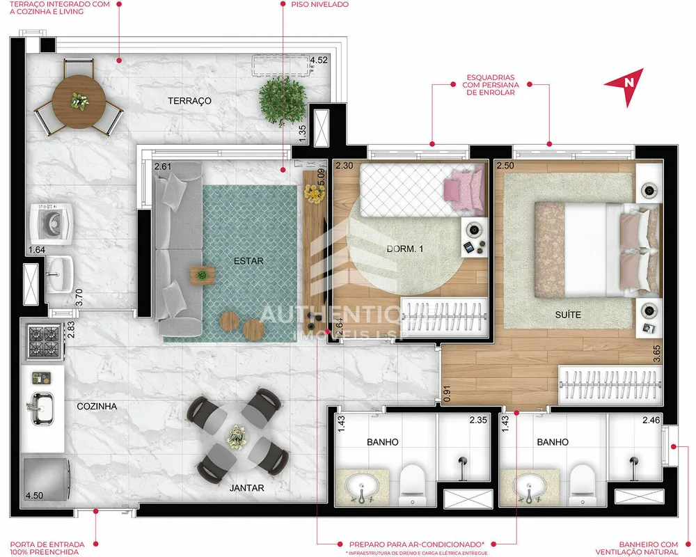 Apartamento, 1 quarto, 35 m² - Foto 5