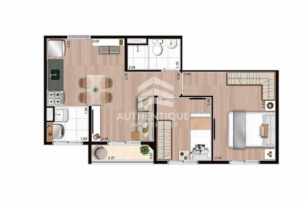 Apartamento, 2 quartos, 37 m² - Foto 10