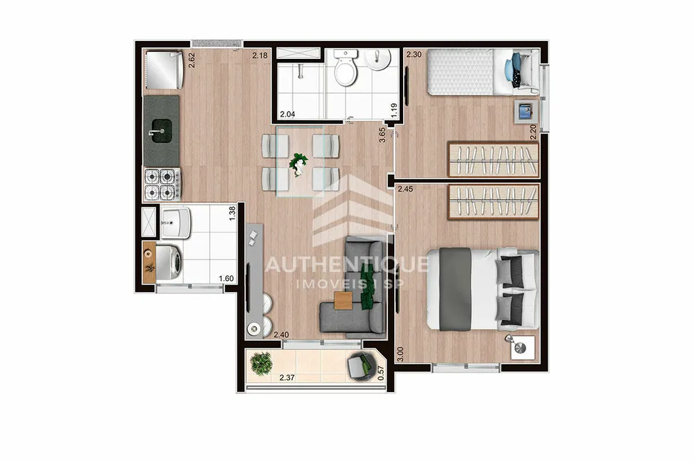 Apartamento, 2 quartos, 37 m² - Foto 9
