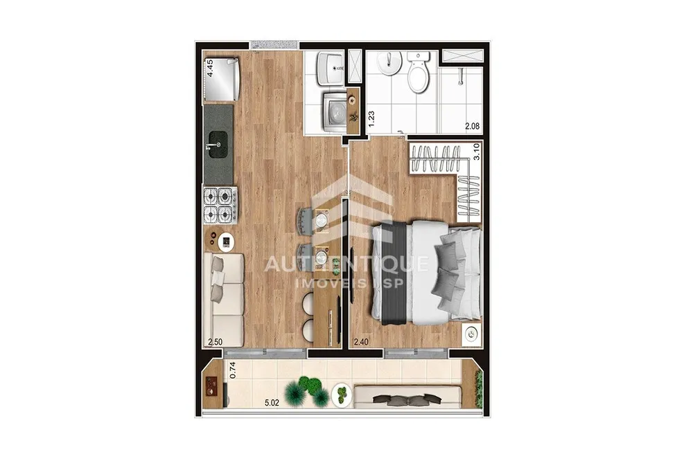 Apartamento, 2 quartos, 37 m² - Foto 7