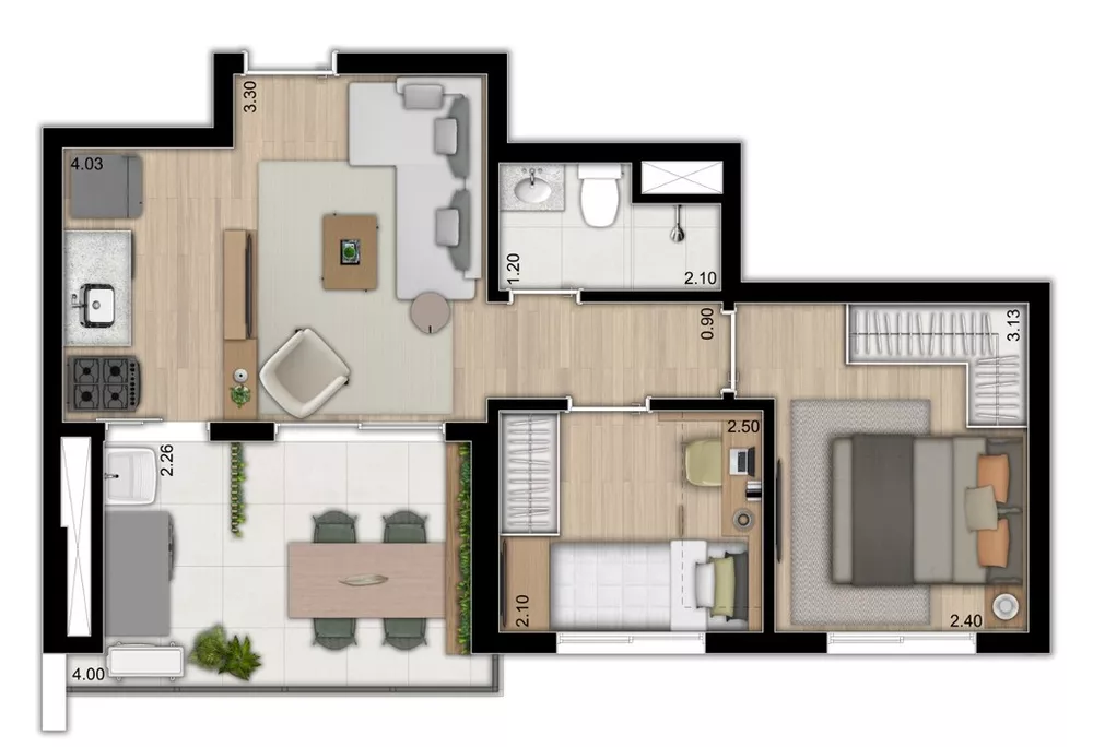 Apartamento, 2 quartos, 46 m² - Foto 4