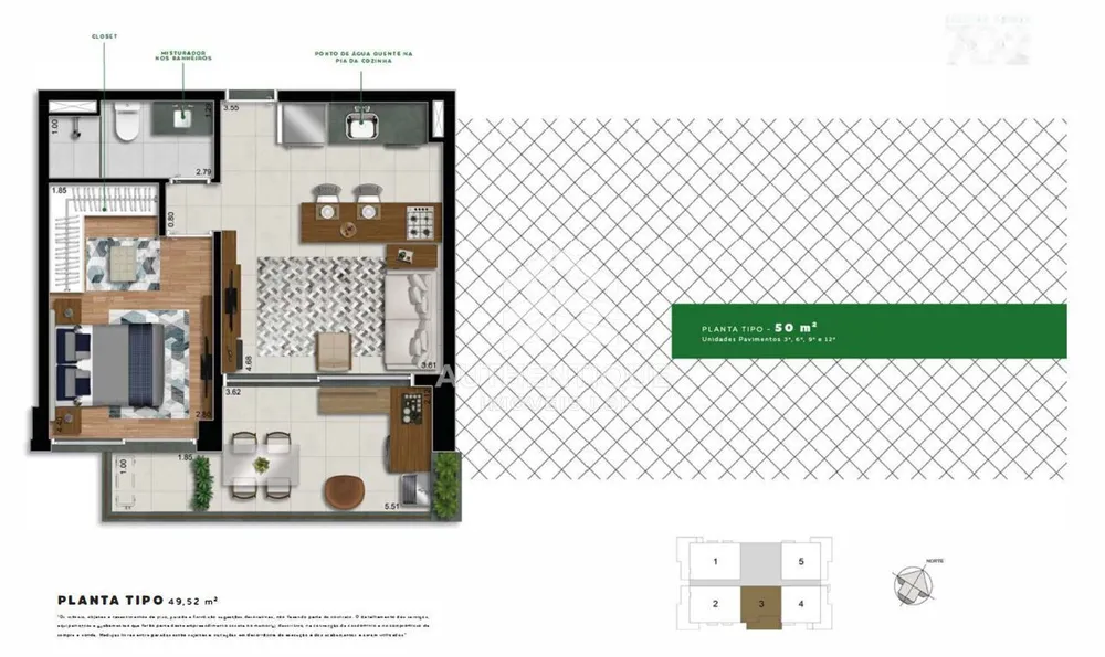 Apartamento, 1 quarto, 56 m² - Foto 16