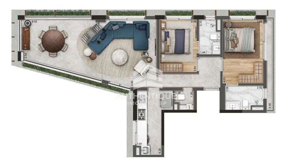 Cobertura, 2 quartos, 173 m² - Foto 19