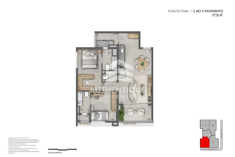 Apartamento, 1 quarto, 65 m² - Foto 2