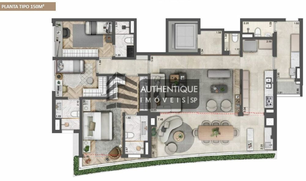 Apartamento, 3 quartos, 150 m² - Foto 3