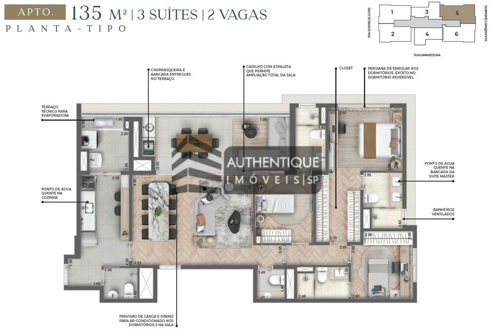 Apartamento à venda com 3 quartos, 136m² - Foto 32