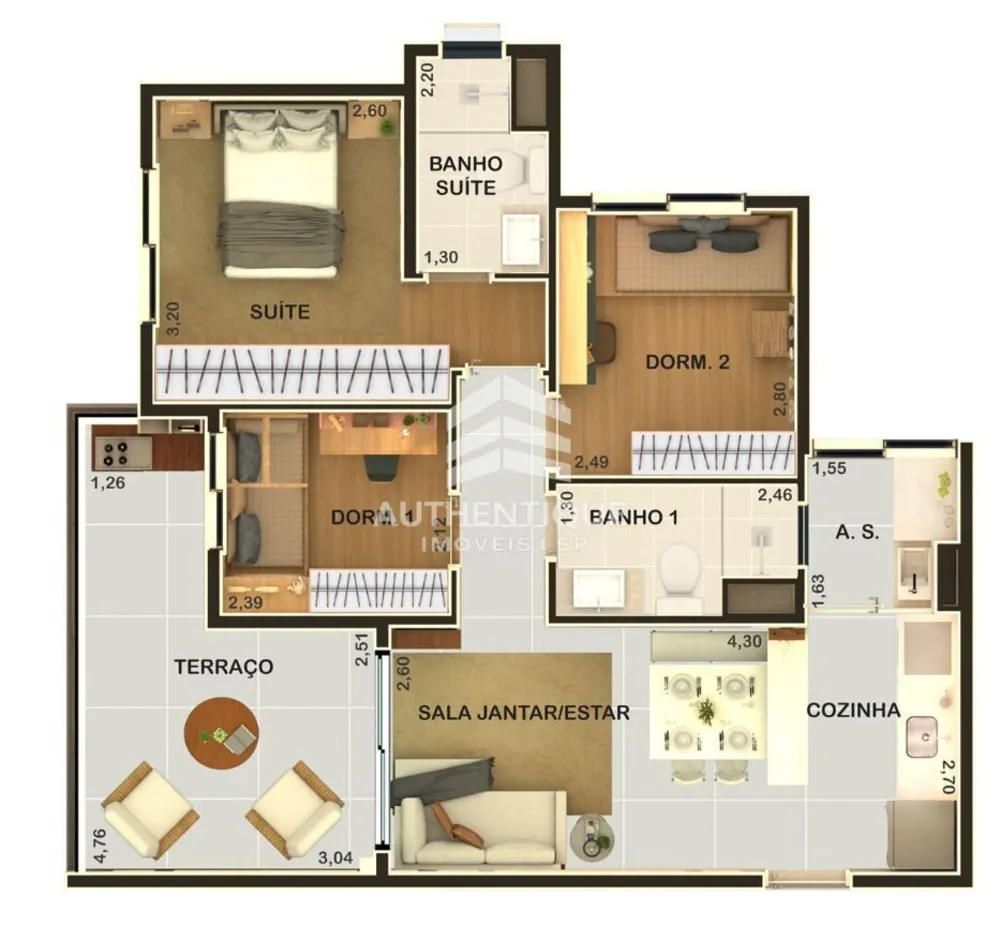 Apartamento, 3 quartos, 70 m² - Foto 12