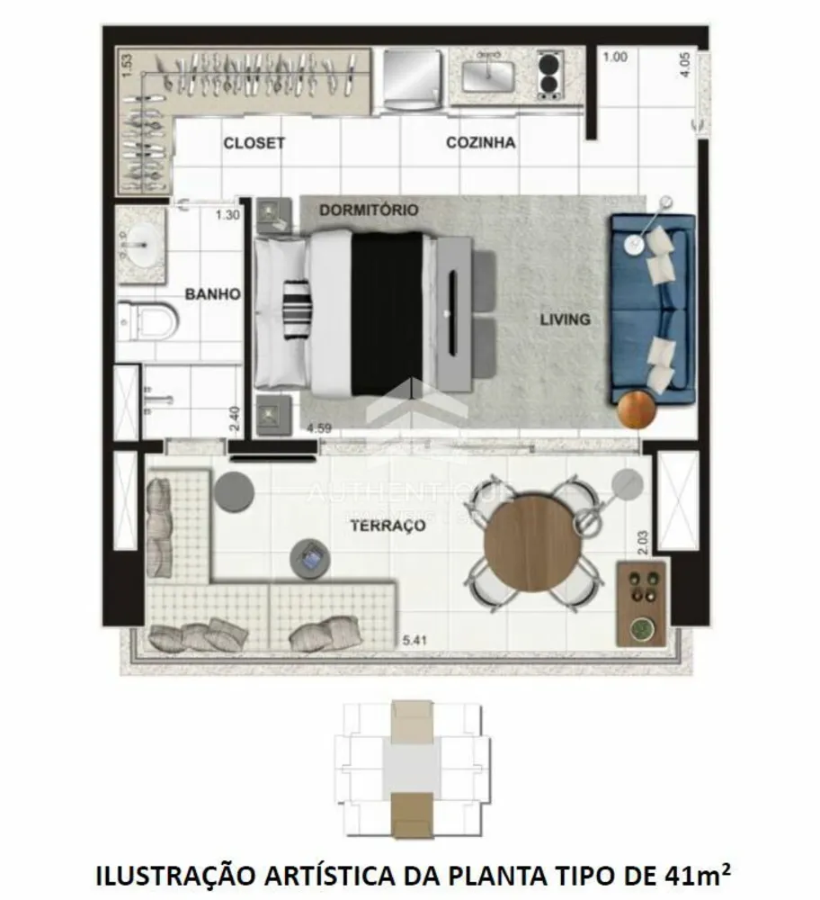 Apartamento, 1 quarto, 41 m² - Foto 11