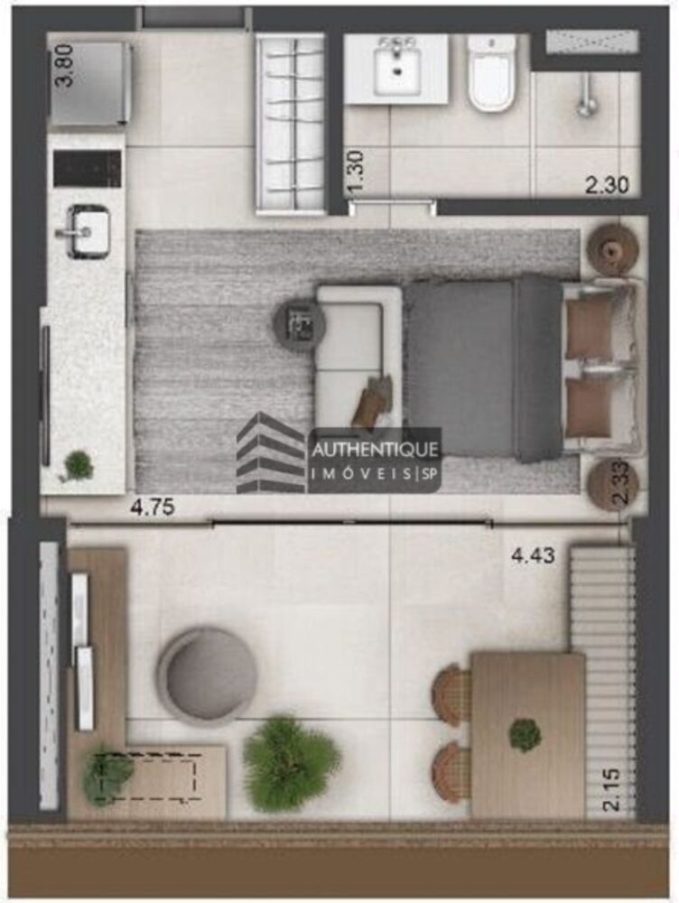 Apartamento, 1 quarto, 40 m² - Foto 2