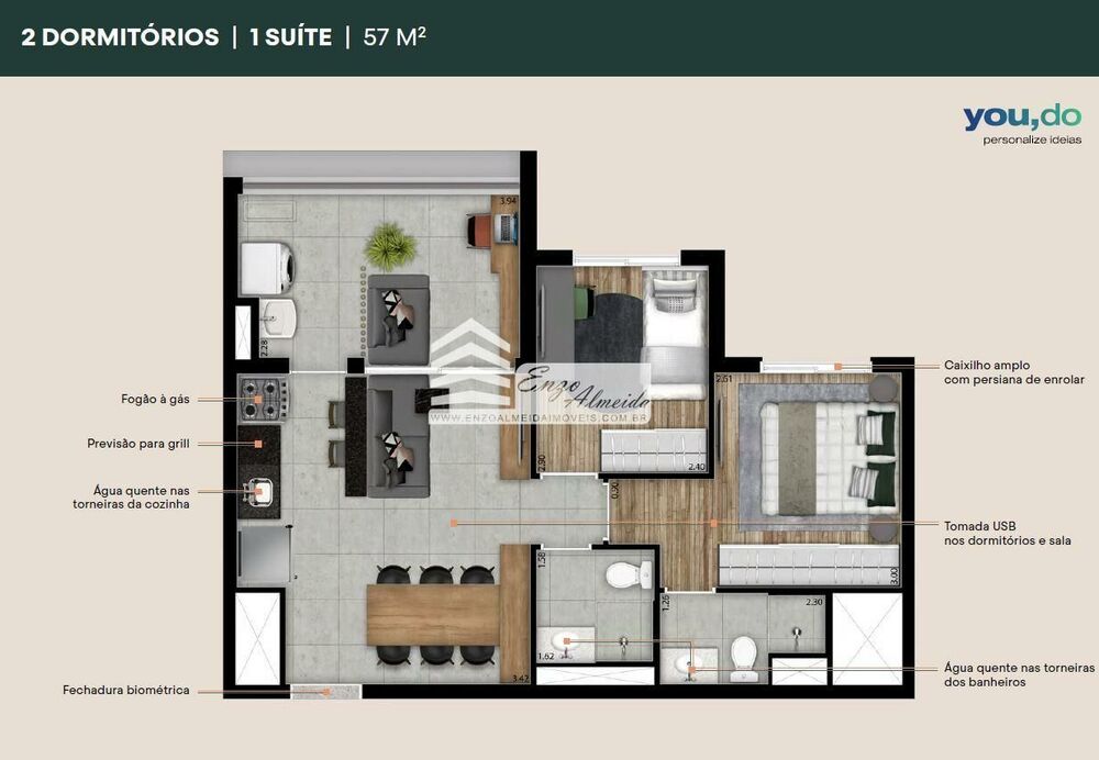 Apartamento, 3 quartos, 69 m² - Foto 3