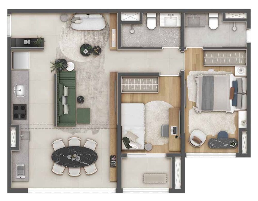 Apartamento, 1 quarto, 41 m² - Foto 1