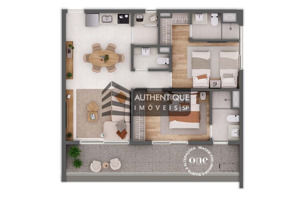 Apartamento, 1 quarto, 47 m² - Foto 8