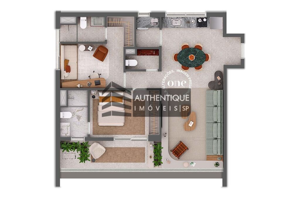 Apartamento, 1 quarto, 47 m² - Foto 1