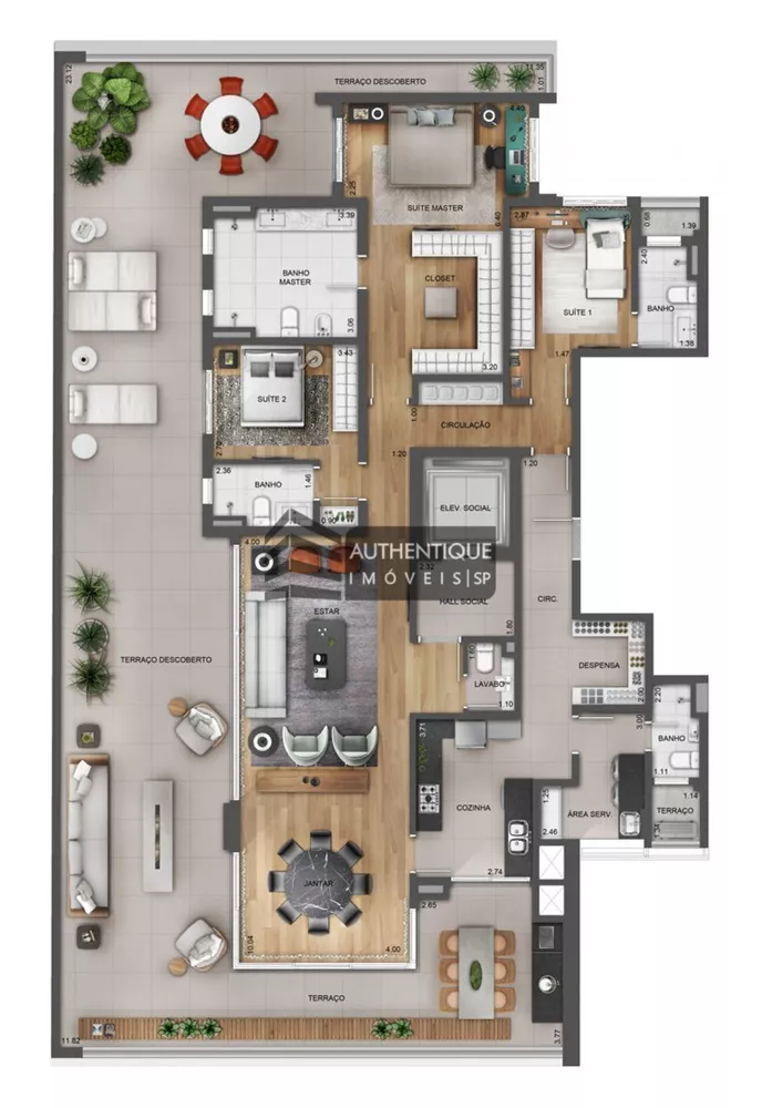 Apartamento, 3 quartos, 315 m² - Foto 6