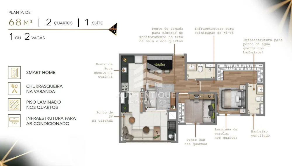 Apartamento, 2 quartos, 69 m² - Foto 9