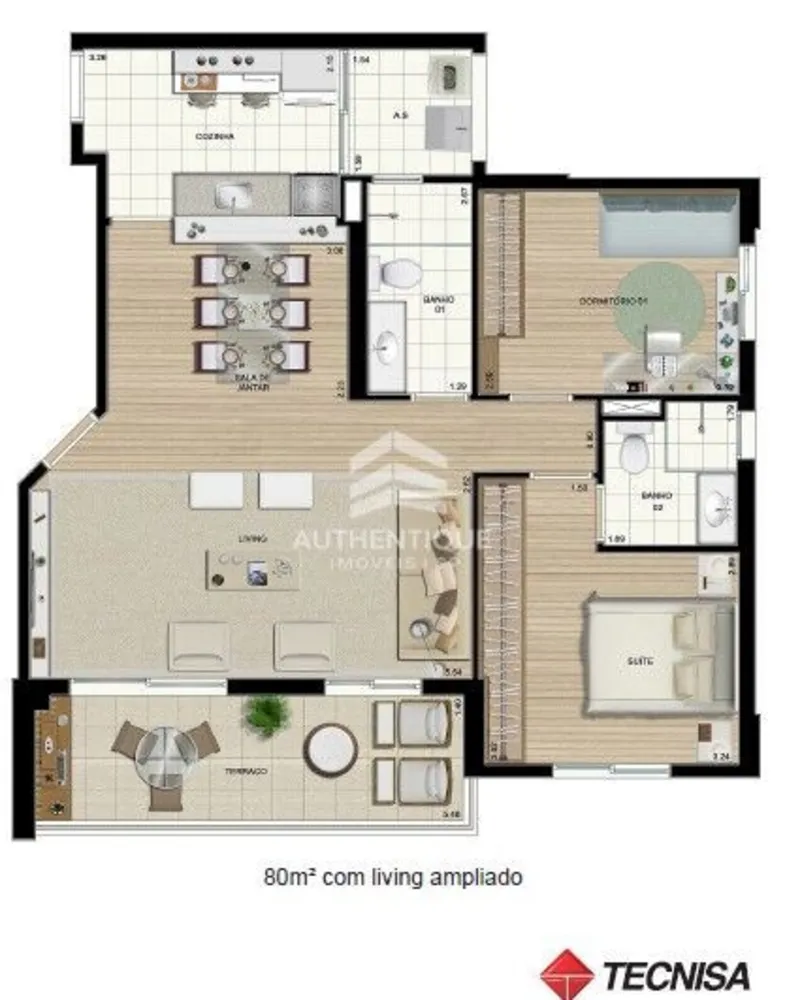 Apartamento, 2 quartos, 80 m² - Foto 3