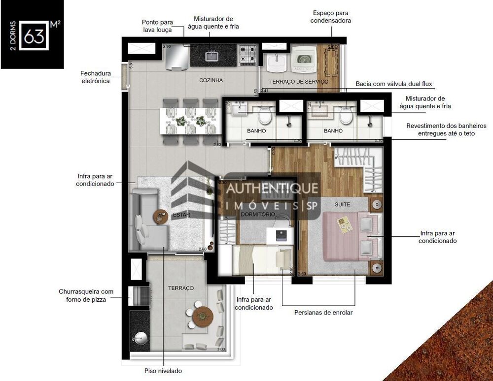 Apartamento, 2 quartos, 63 m² - Foto 14