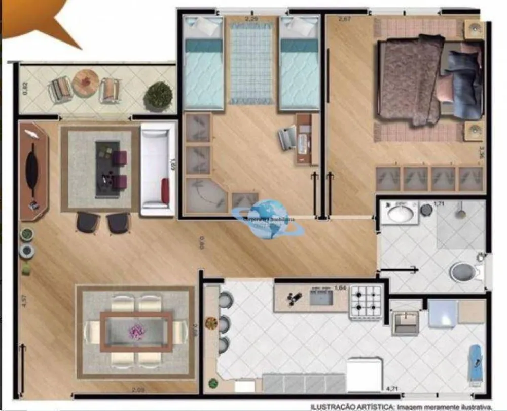 Apartamento, 2 quartos, 54 m² - Foto 2
