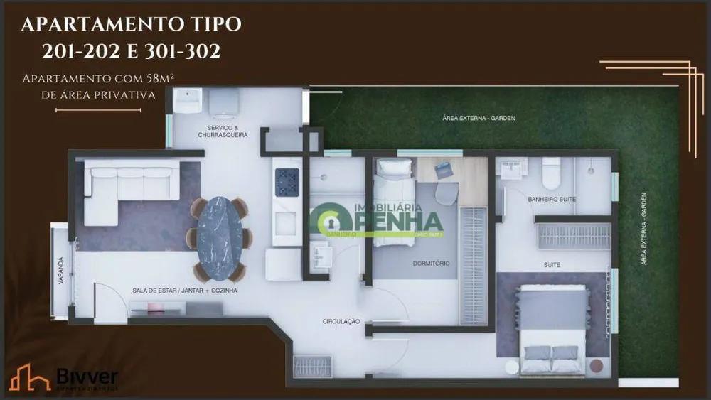 Apartamento, 2 quartos, 58 m² - Foto 4