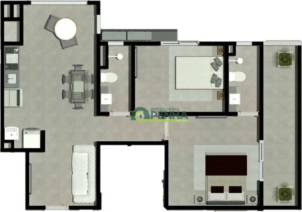 Apartamento, 2 quartos, 64 m² - Foto 2