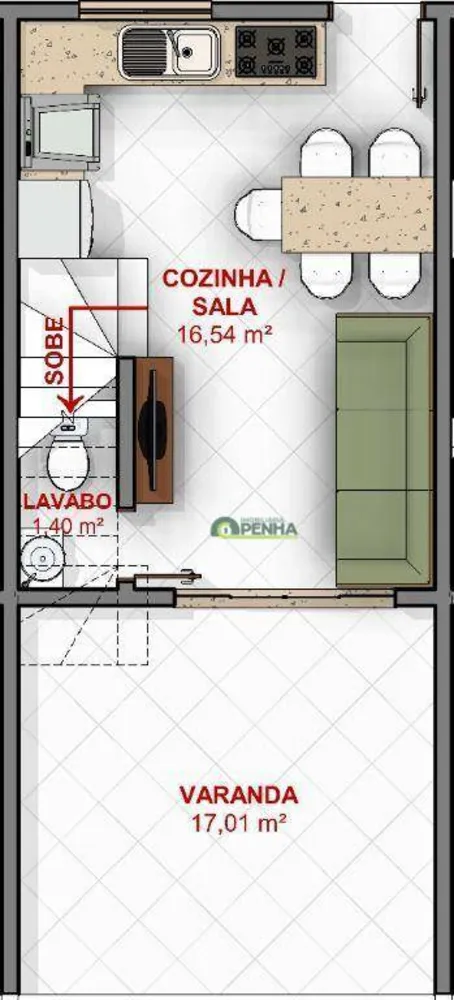 Sobrado, 2 quartos, 78 m² - Foto 4