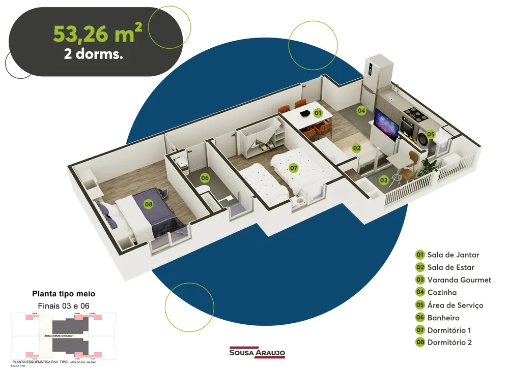 Apartamento, 2 quartos, 53 m² - Foto 16