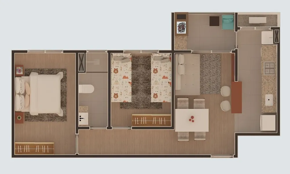 Apartamento, 2 quartos, 52 m² - Foto 4