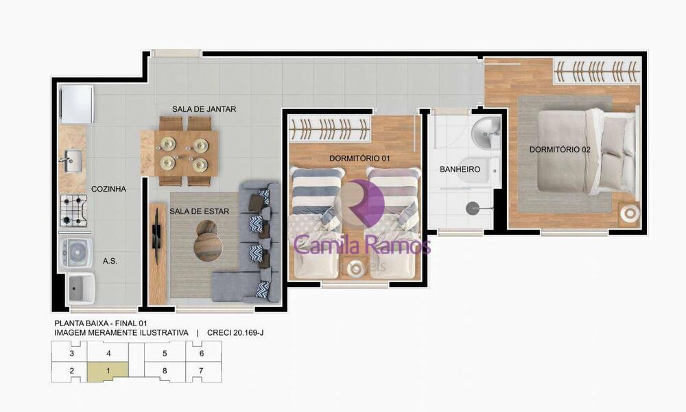Apartamento, 2 quartos, 44 m² - Foto 4
