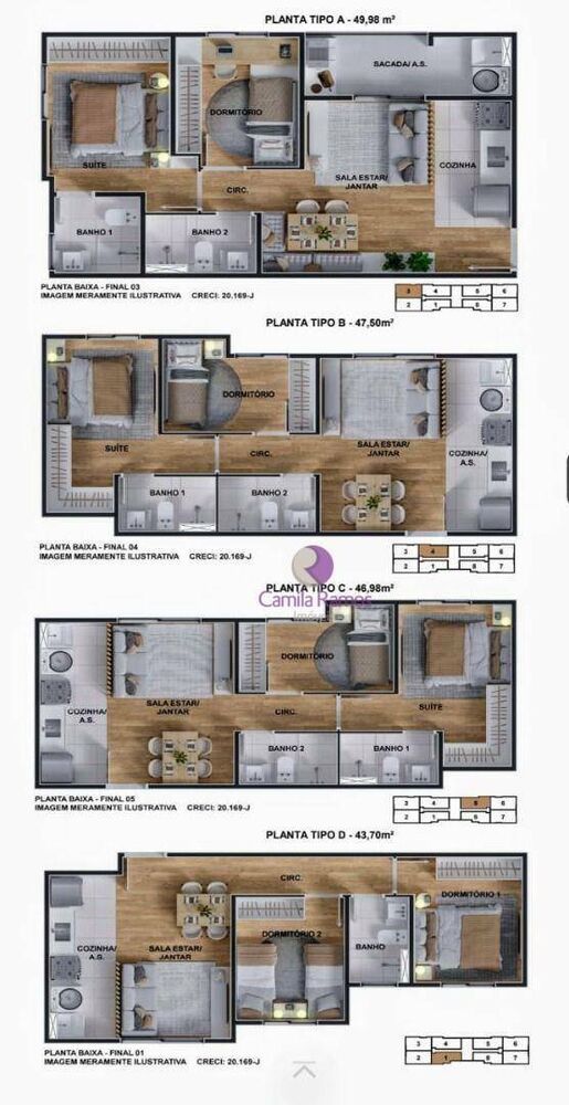 Apartamento, 2 quartos, 49 m² - Foto 2