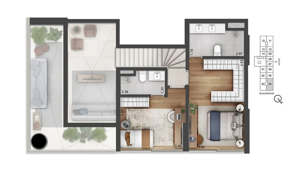 Apartamento, 2 quartos, 70 m² - Foto 3