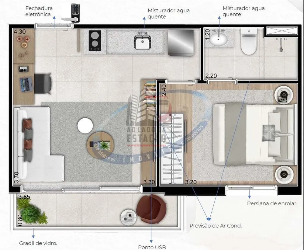 Apartamento, 1 quarto, 31 m² - Foto 3
