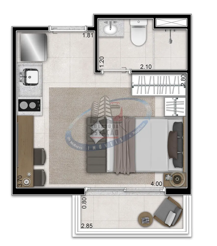 Apartamento, 1 quarto, 31 m² - Foto 4