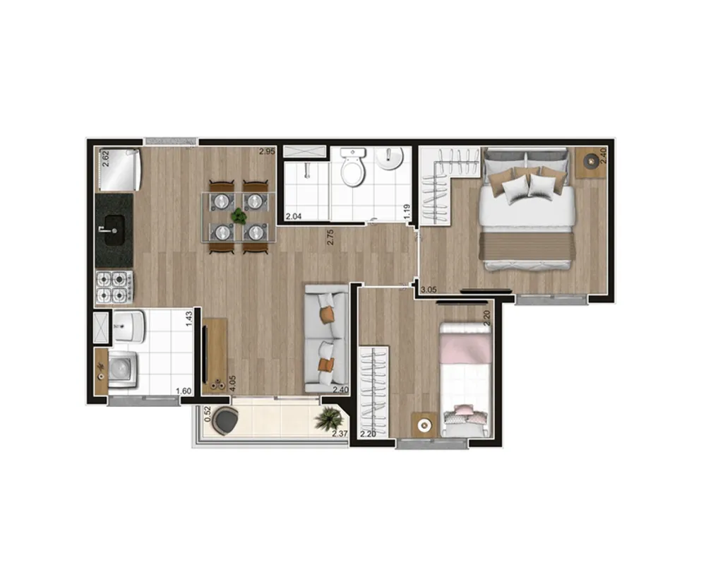 Apartamento, 2 quartos, 37 m² - Foto 11
