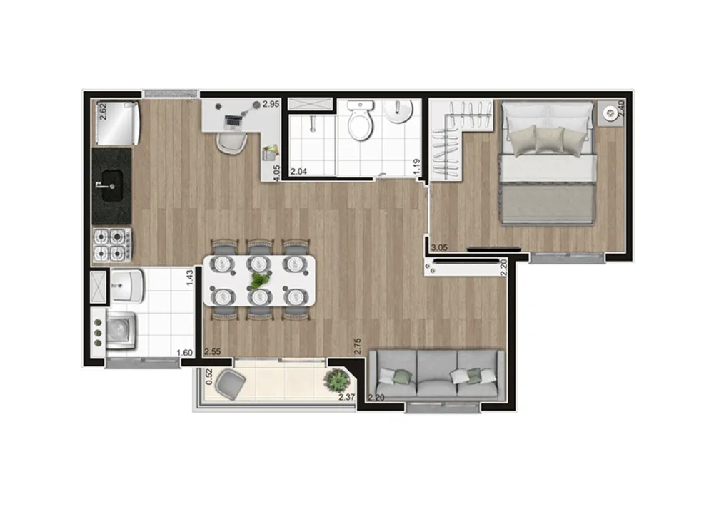 Apartamento, 2 quartos, 37 m² - Foto 12