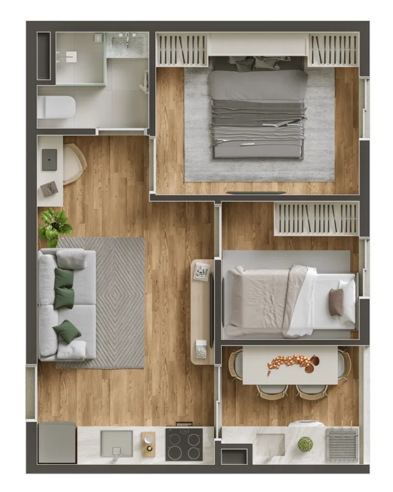 Apartamento, 2 quartos, 42 m² - Foto 10