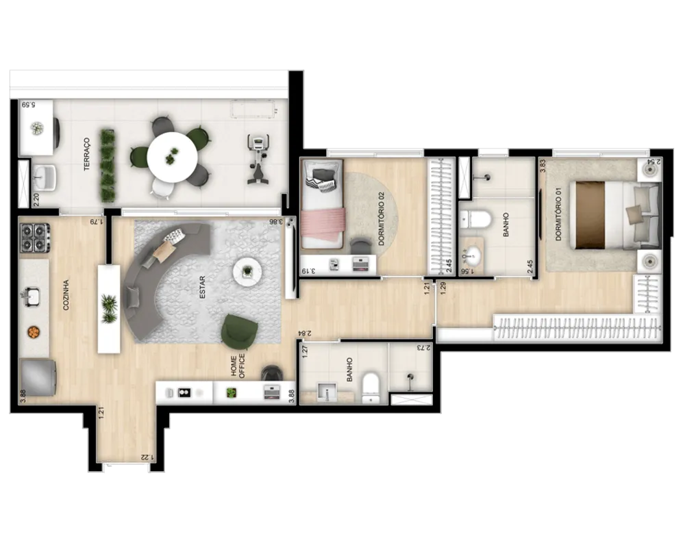 Apartamento, 2 quartos, 86 m² - Foto 10