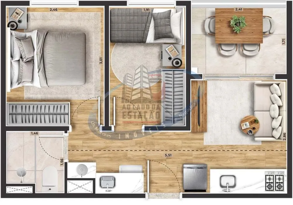 Apartamento, 2 quartos, 35 m² - Foto 8