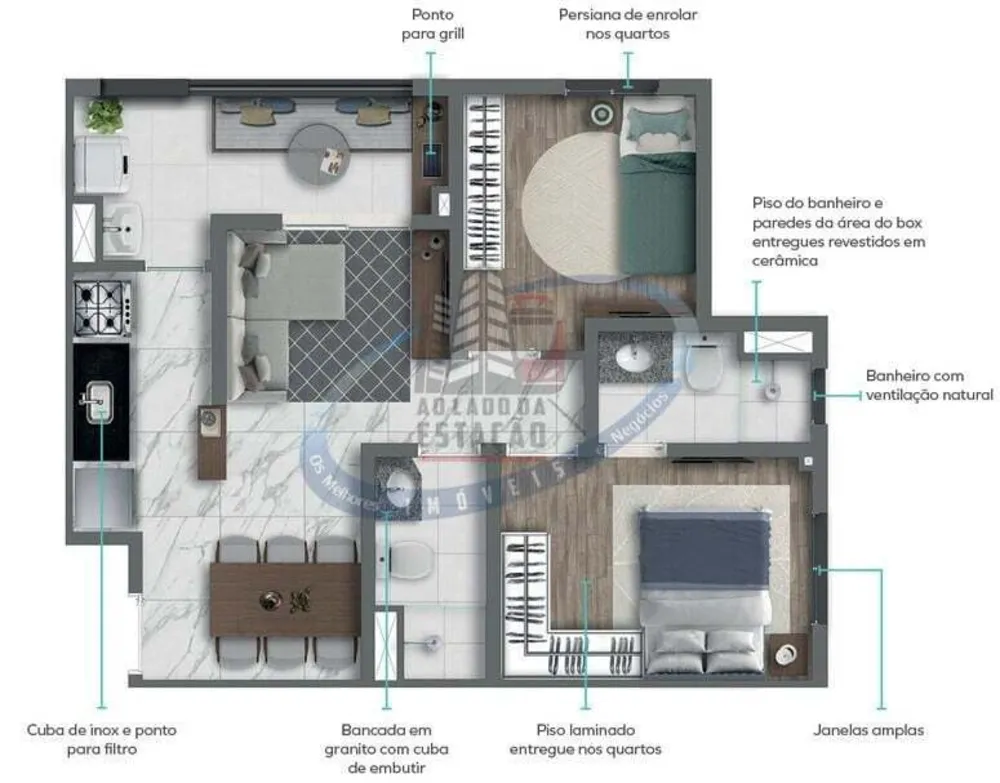 Apartamento, 2 quartos, 45 m² - Foto 8