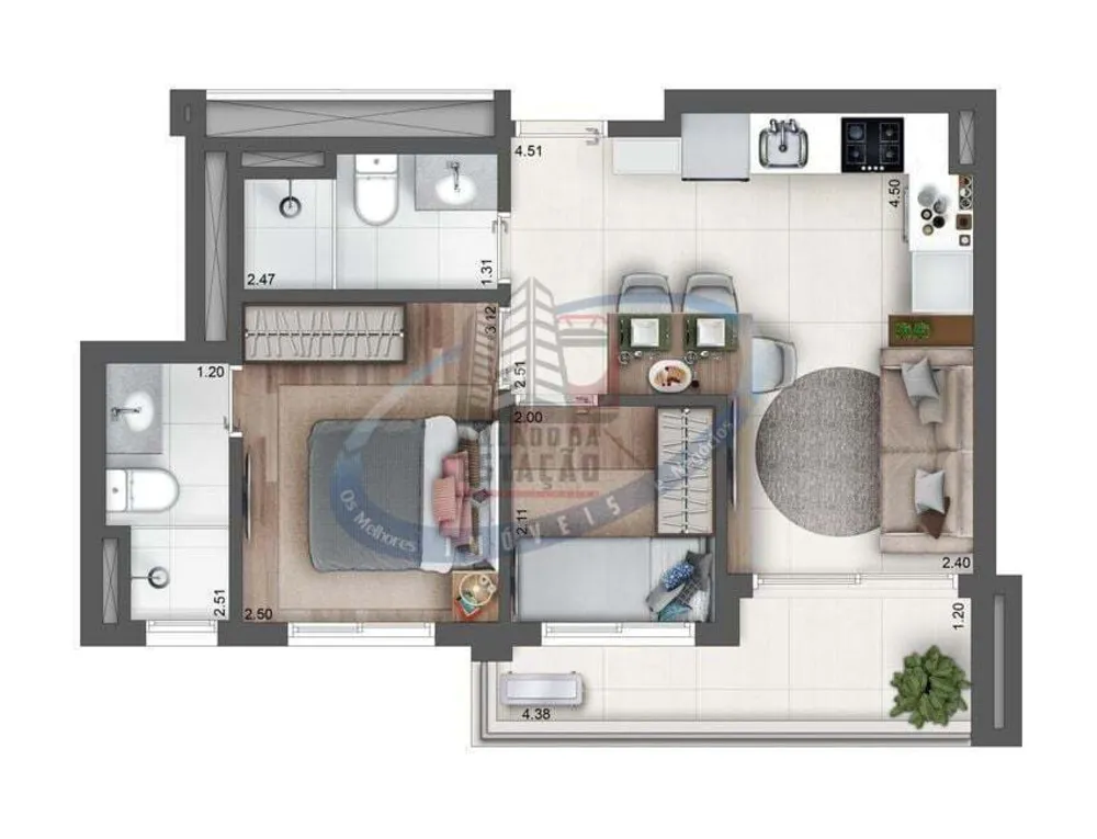 Apartamento, 2 quartos, 47 m² - Foto 4